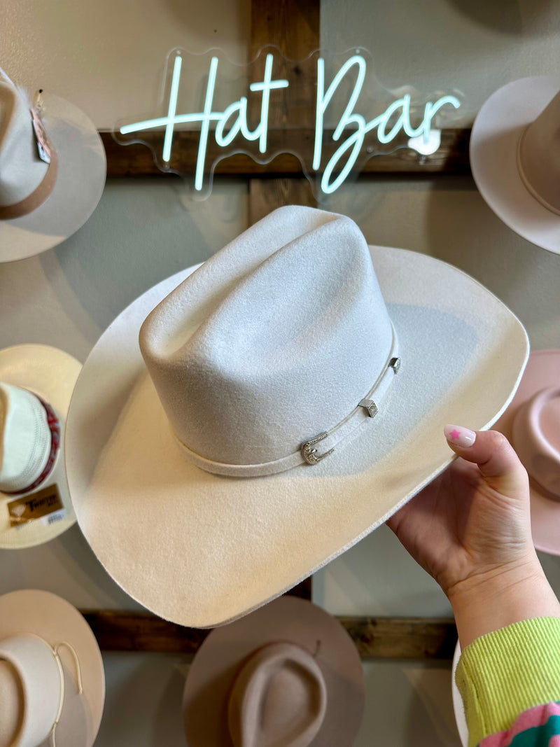 100% Wool Felt Western Cowboy Hat - Style Cattlemen