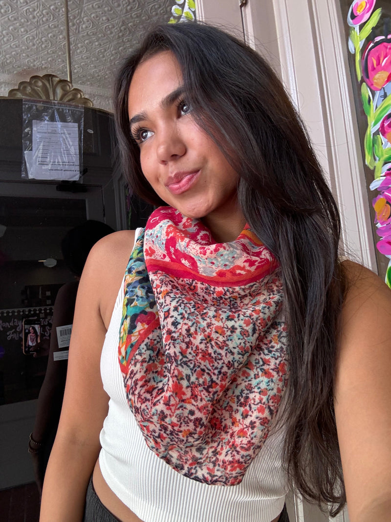 Geometric Tassal Scarf