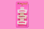 Pearl Confetti Clip Trio