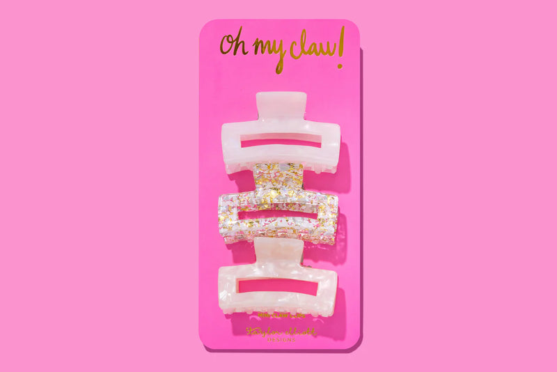 Pearl Confetti Clip Trio