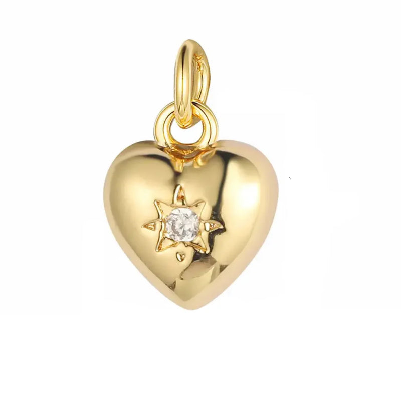 Heart Sunburst Charm