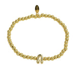 Initial Bubble Bracelet Gold