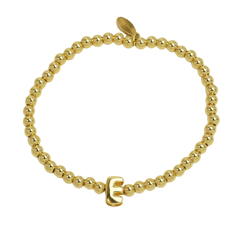 Initial Bubble Bracelet Gold