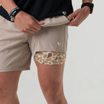 Burlebo Athletic Shorts Heather Khaki