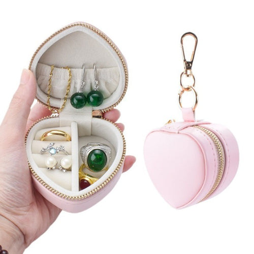 Mini Heart Jewelry Box Keychain