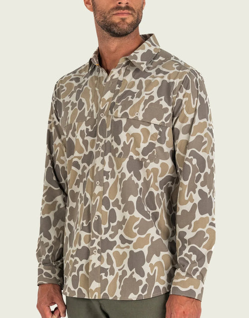 Marsh Wear Big Pine Field Shirt-Khaki Mallard Camo