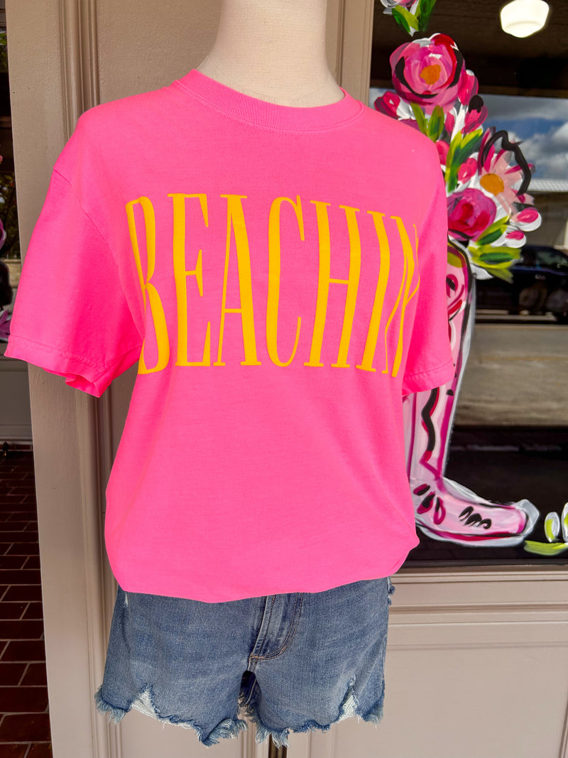 Beachin Tee Neon