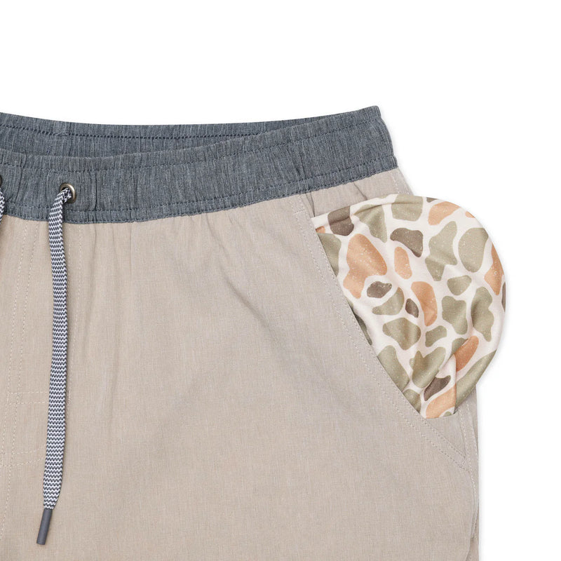 Burlebo Athletic Shorts Heather Khaki