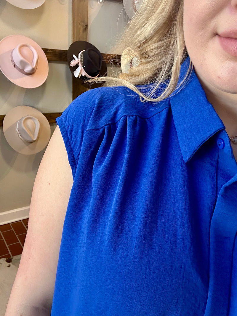 Sapphire Collard Top