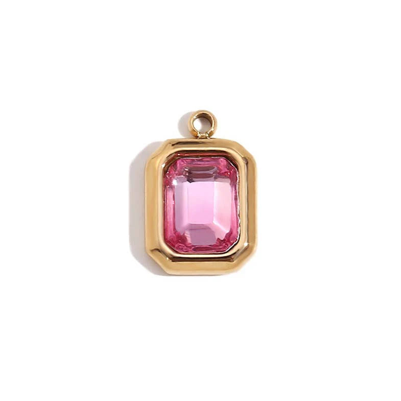 Pink Zircon Charm