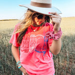 Red White and Boots Tee