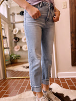 Risen Mae Crop Cuffed Jeans