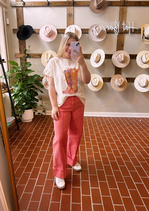 Splatter Boots Hi-LO Tee