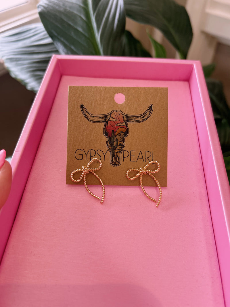 Roped Bow Earrings