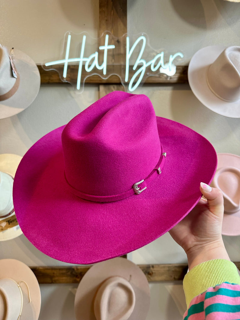 100% Wool Felt Western Cowboy Hat - Style Cattlemen