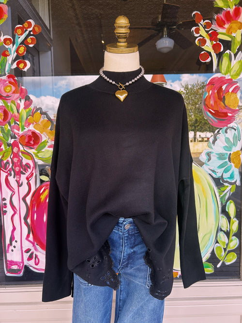 Fall Moc Neck Long Sleeve Top