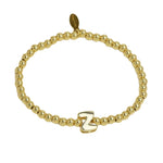 Initial Bubble Bracelet Gold