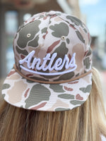 Camo Puff Antlers Hat