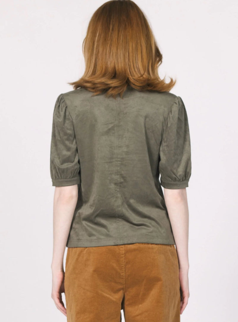 Another Love Kalia V Neck Top - Olive