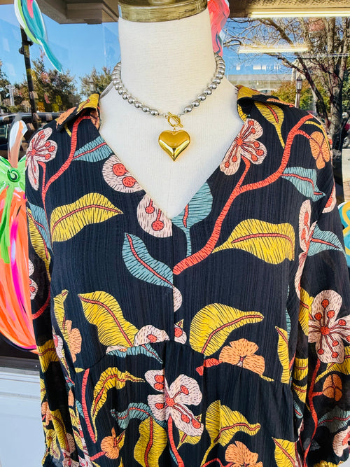 Curvy Fall Tropics Dress