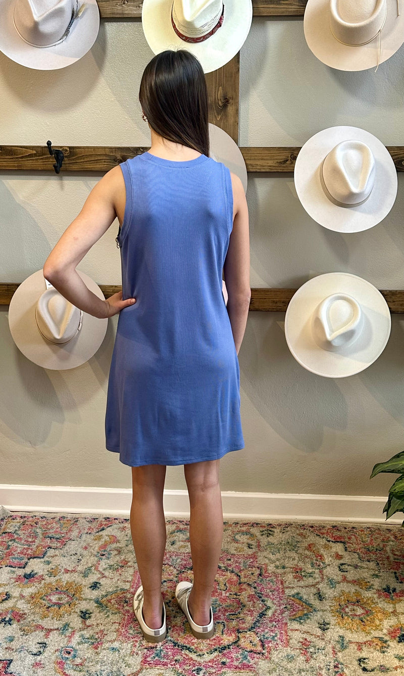 Another Love Justine Dress Stormy Blue