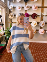 Denim Off White Sweater Top