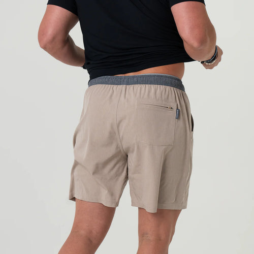 Burlebo Athletic Shorts Heather Khaki