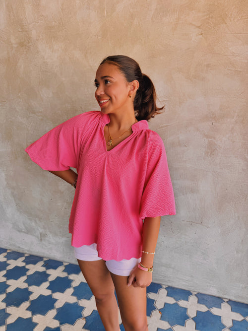 Peony Textured Top
