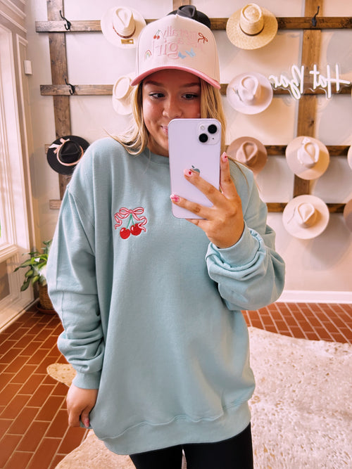 Cherry Bow Sweatshirt