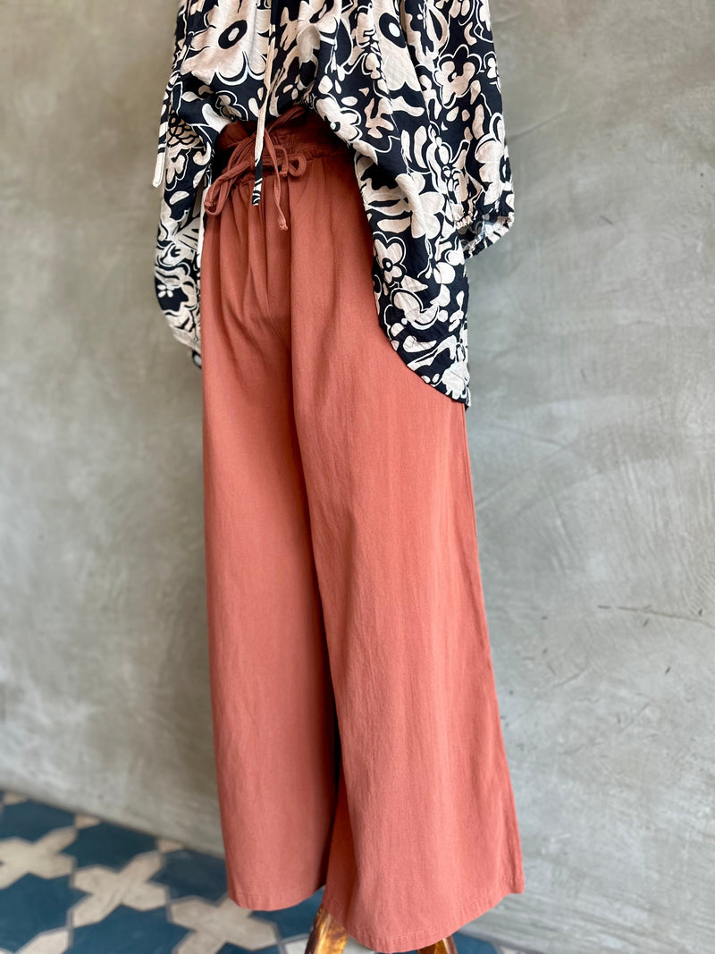 Brick Wide Leg Pants