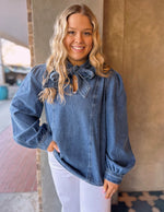 Brunch Denim Bow Top