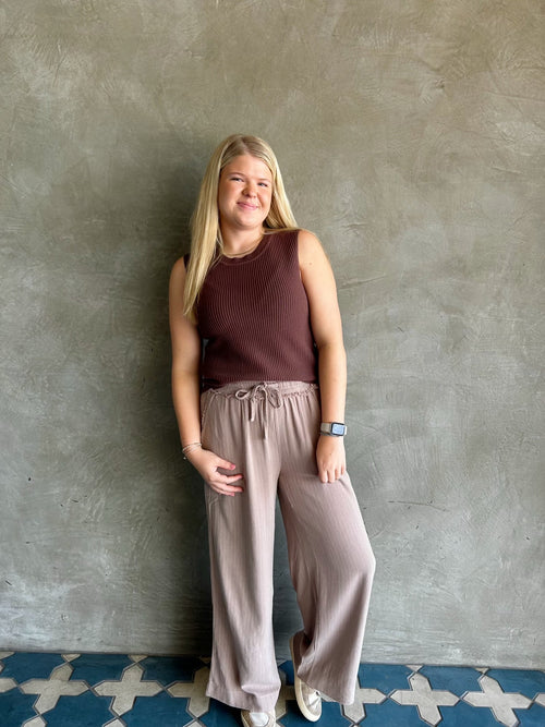 Latte Linen Pants