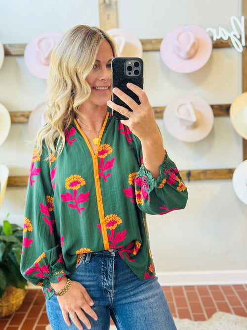 Cindy Floral Top