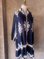 Navy Peacock Dress