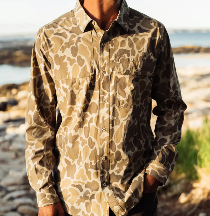 Marsh Wear Big Pine Field Shirt-Khaki Mallard Camo