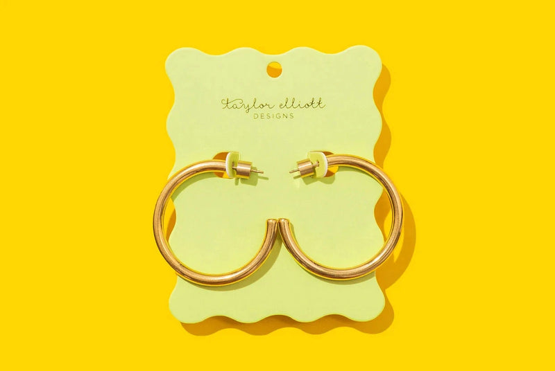 Terri Gold Large Hoop Earrings