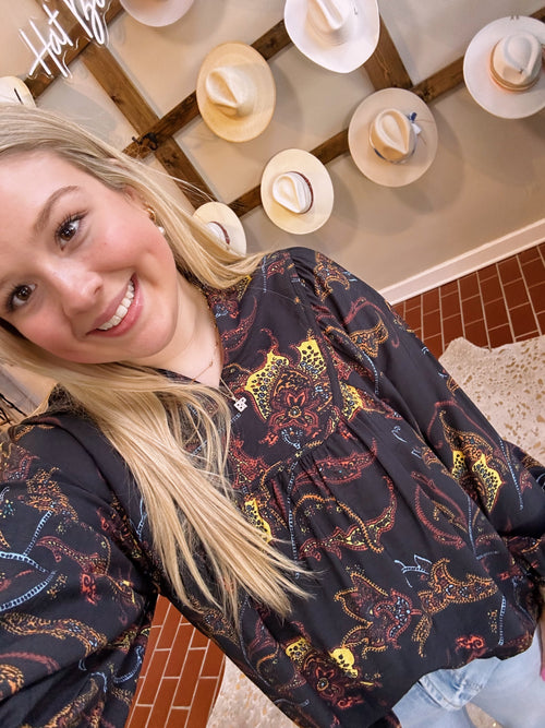 Paisley Fritz Top