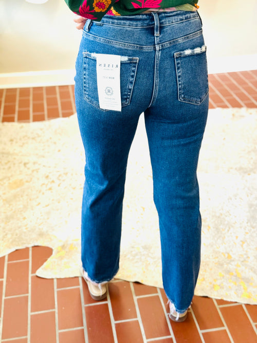 Jessica High Rise Distressed Jeans