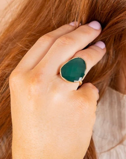 Kristalize Lux Teal Green Ring