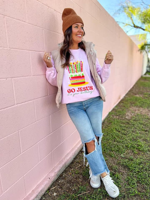 Pink Go Jesus Sweatshirt