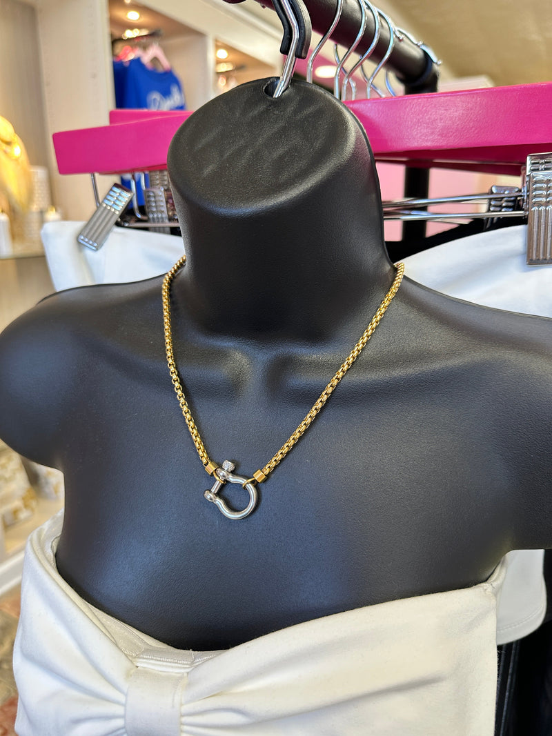 Gunmetal and Gold necklace