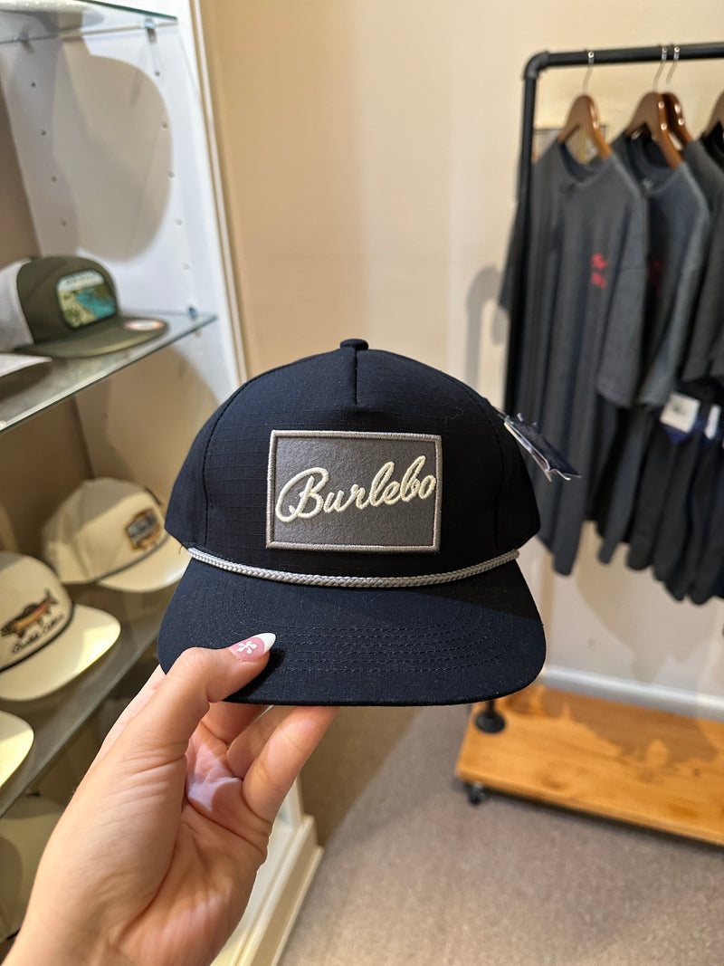 Cap - BURLEBO Grey Patch - Black