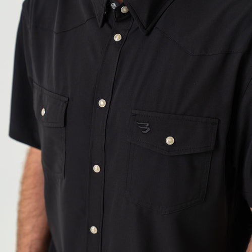 Burlebo Performance Western Shirt- Navy