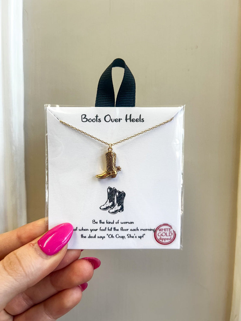Boots Over Heels Necklace