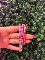 Color Beaded Stretch Bracelets