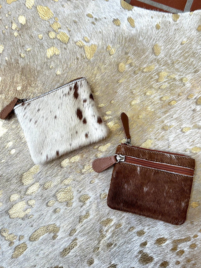 Cowhide Coin Pouch