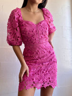 Lucy Paris Elaine Fuchsia Lace Dress