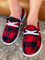 Wild West Sneaker -Red Plaid